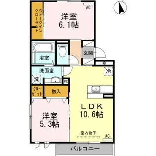Sビレッジ【305号室】の間取り