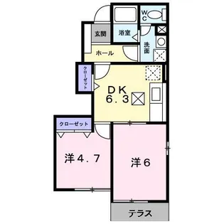 ベル フィオーレ C棟【101号室】の間取り