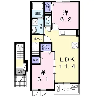 Ocean H・Y Ⅱ【204号室】の間取り