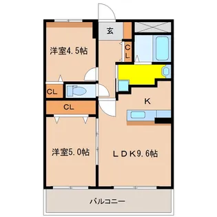 アーベイン堀川【2階】の間取り
