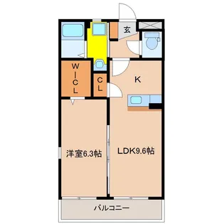 ピーチフローレ6TH【306号室】の間取り