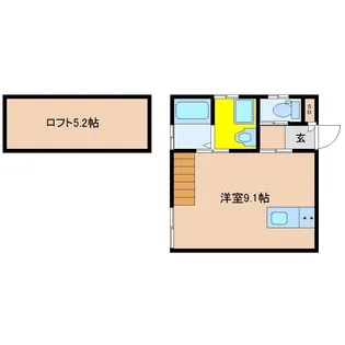 アヴァンツァーレ【2A号室】の間取り