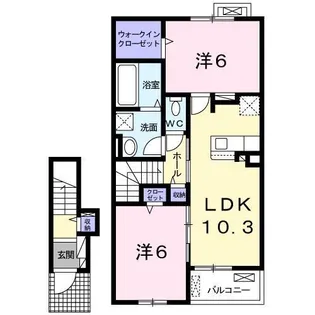 UG−LINE Ⅰ【203号室】の間取り