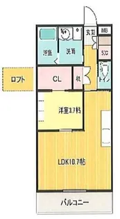 バンベールNorth【403号室】の間取り