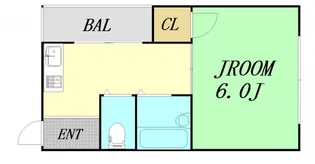 天神橋カエデハイツ【3階】の間取り