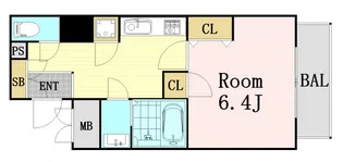 レジュールアッシュ梅田アクシア【15階】の間取り