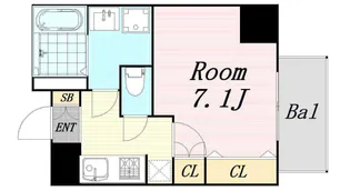 フジマン北梅田【4階】の間取り
