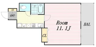レジュールアッシュ梅田イースト【10階】の間取り