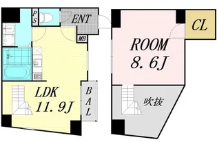 ES-Grande Minamimorimachi【7階】の間取り