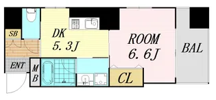 ノルデンハイム南森町【4階】の間取り