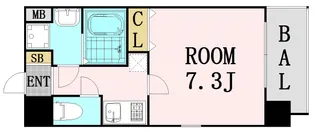 カスタリア新梅田【10階】の間取り