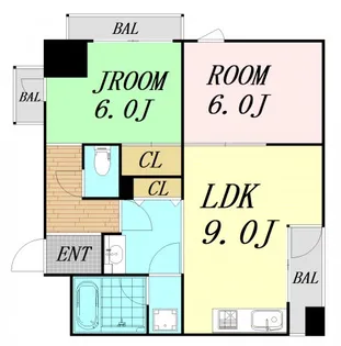 トータス西天満【3階】の間取り