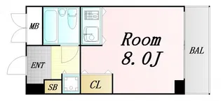ロイヤルハイツ梅田2【7階】の間取り