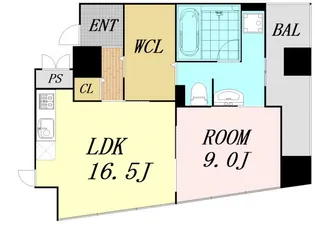 WOB西梅田【12階】の間取り