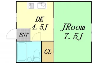 カラキマンション【4階】の間取り
