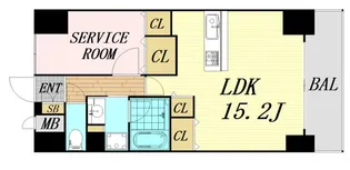 ATKレジデンスなにわ橋【12階】の間取り