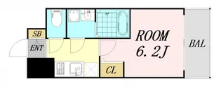 エスリード梅田グレイス【2階】の間取り