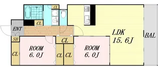 天満リバーサイドプラザ【9階】の間取り