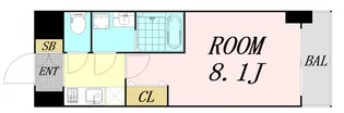 S-RESIDENCE阿波座WEST【11階】の間取り