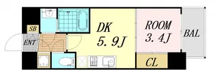 セレニテ新大阪カルム【2階】の間取り