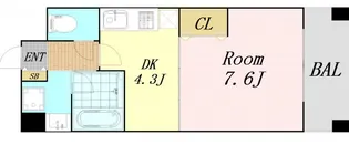 堂島プライマリーワン【2階】の間取り