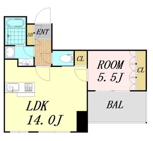 アーデンタワー福島ウエスト【9階】の間取り