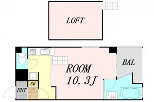 デュオグラン梅田東【4階】の間取り