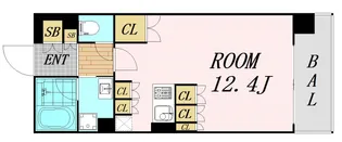 パークアクシス梅田【10階】の間取り