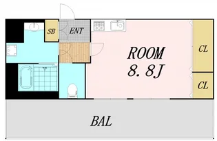 CASSIA福島駅前【2階】の間取り