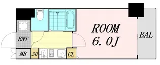 エステムコート梅田リトリーヴ【3階】の間取り