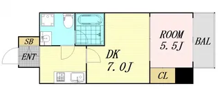 APRILE南森町【10階】の間取り