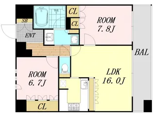 リーガル西天満2【11階】の間取り