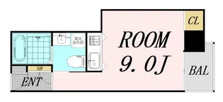ミールズ新大阪【8階】の間取り