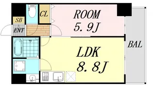 S-FORT福島LaLuna【4階】の間取り