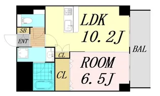 レシェンテ西梅田【2階】の間取り