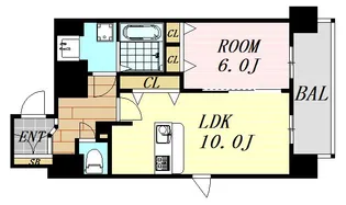SWISS梅田東【10階】の間取り