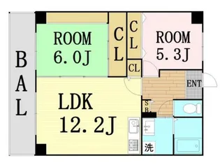 レジディア西天満【12階】の間取り