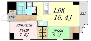 プレジオ本町【9階】の間取り