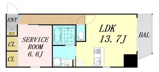 1LDKの間取り画像