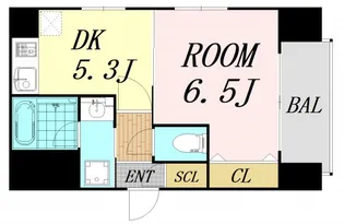 エステムコート大阪新町【8階】の間取り