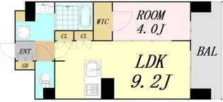 BPRレジデンス新梅田【7階】の間取り