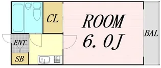 シロハイヌ新大阪【1階】の間取り