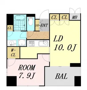 大阪府大阪市福島区大開1丁目【マンション】の間取り
