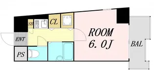 大阪府大阪市福島区福島2丁目【マンション】の間取り