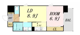 大阪府大阪市北区中崎3丁目【マンション】の間取り