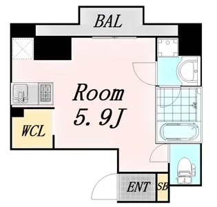 アスヴェル梅田北【4階】の間取り