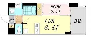 プレサンス新大阪ジェイズ【7階】の間取り