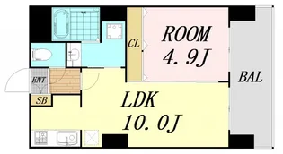 大阪府大阪市淀川区宮原4丁目【マンション】の間取り