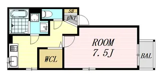 1Kの間取り画像