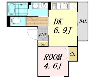 ヴェール エブラン【1階】の間取り
